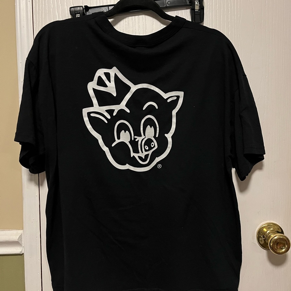 Black T-Shirt with Cartoon Graphic
